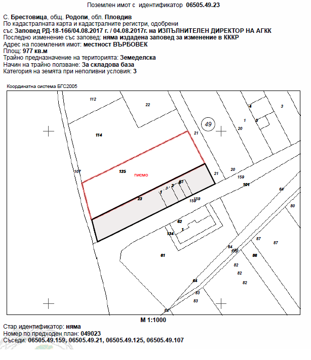 Парцел в с. Брестовица