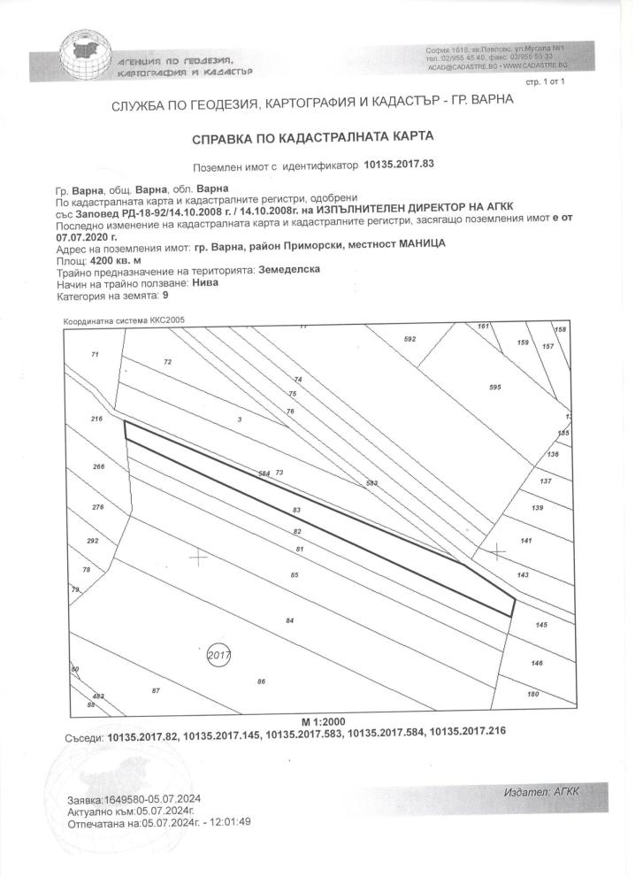 Земеделска земя в гр. Варна