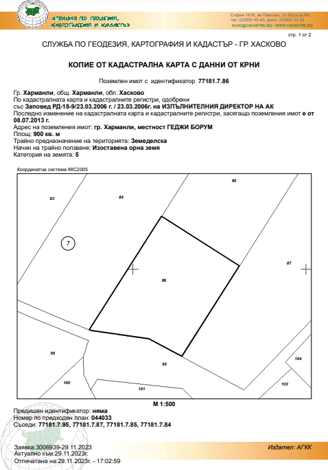 Земеделска земя в гр. Харманли