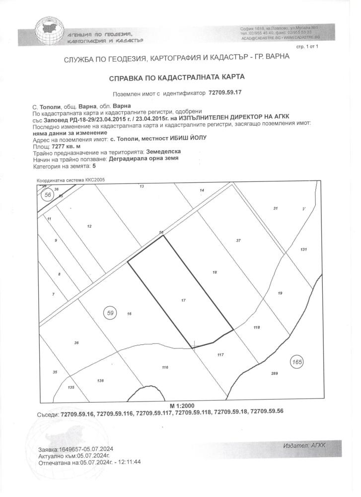 Земеделска земя Тополи