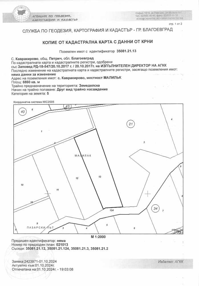 Земеделска земя в с. Кавракирово