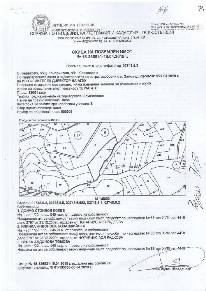 Земеделска земя Бараково