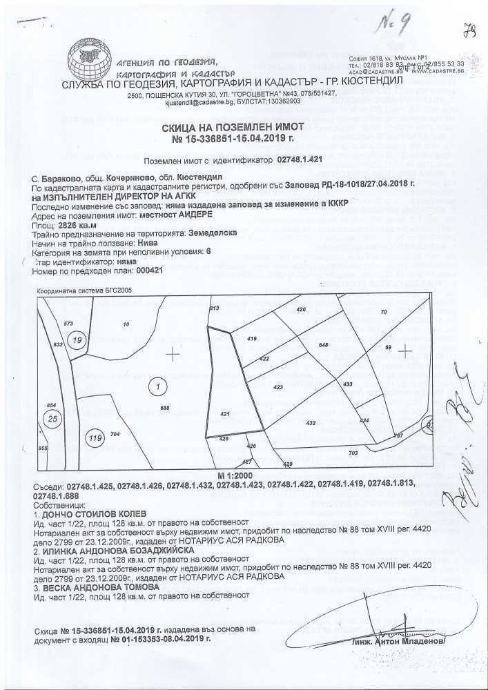 Земеделска земя Бараково