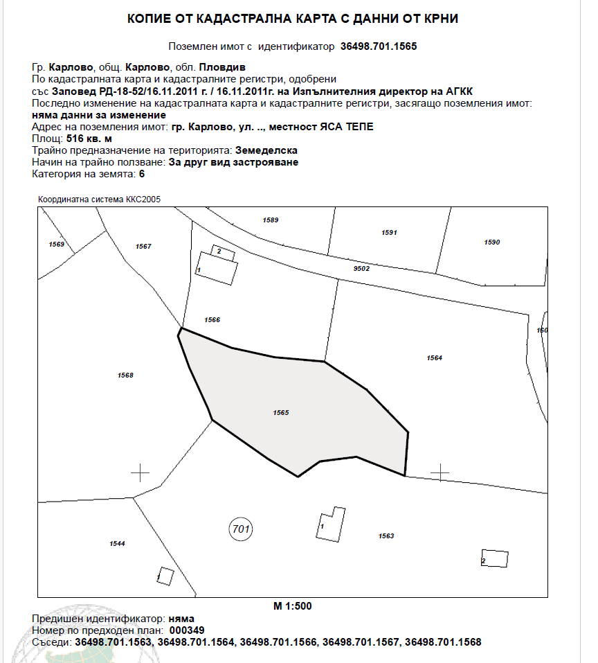 Земеделска земя Карлово