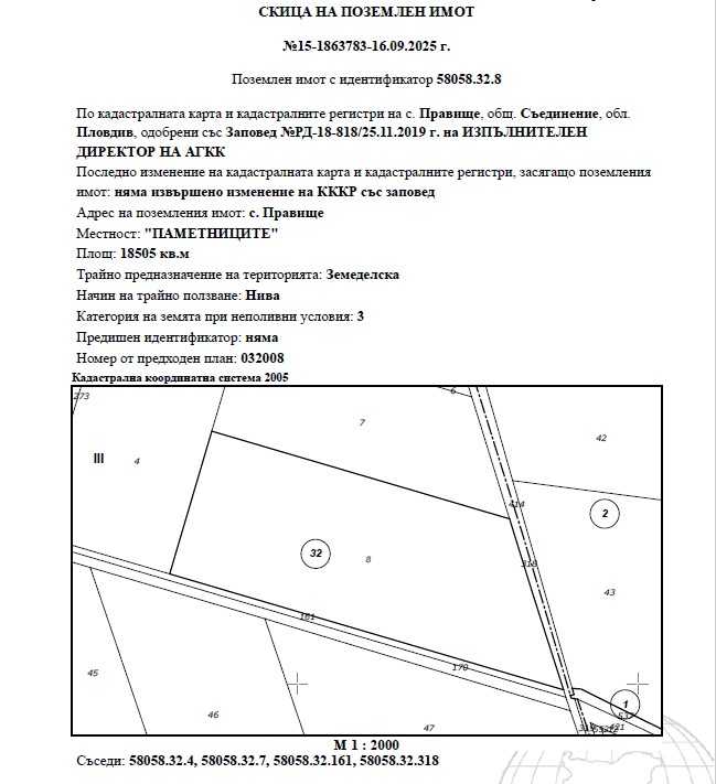 Земеделска земя Правище