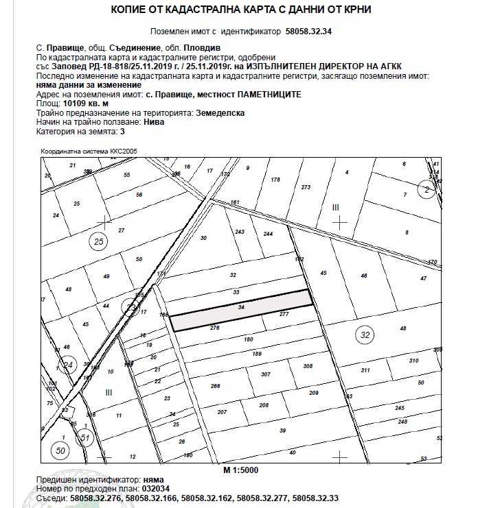 Земеделска земя Правище