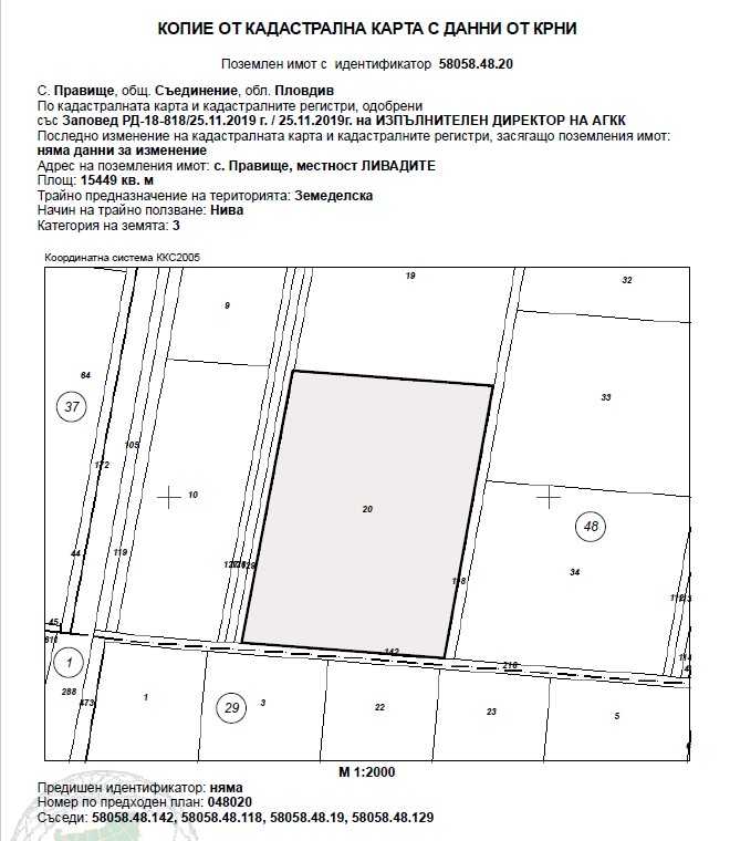 Земеделска земя Правище