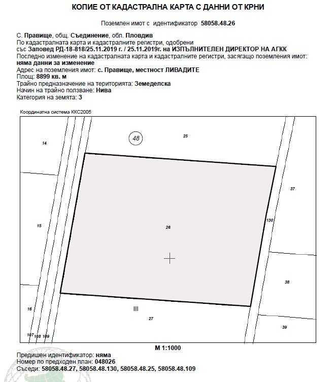 Земеделска земя Правище