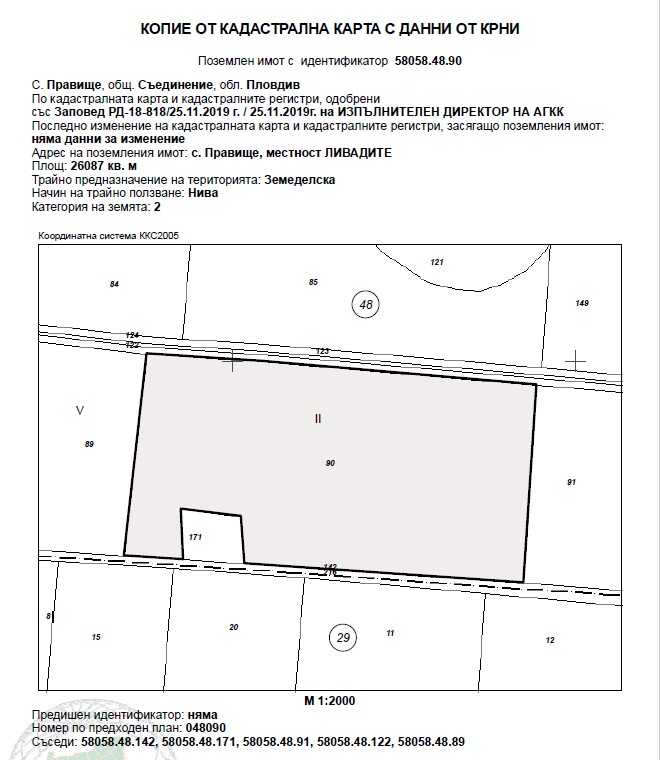 Земеделска земя Правище