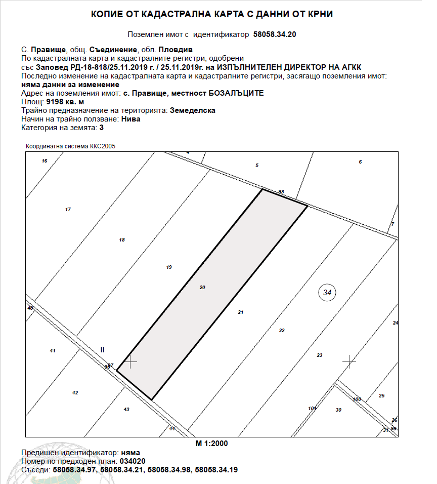 Земеделска земя Правище