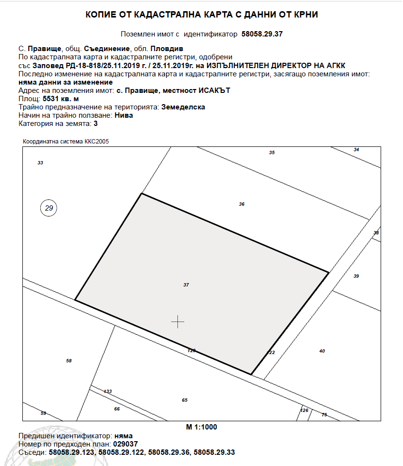 Земеделска земя Правище