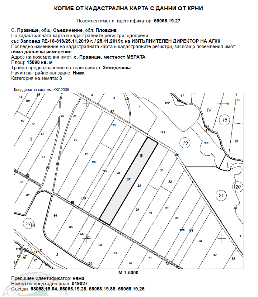 Земеделска земя Правище