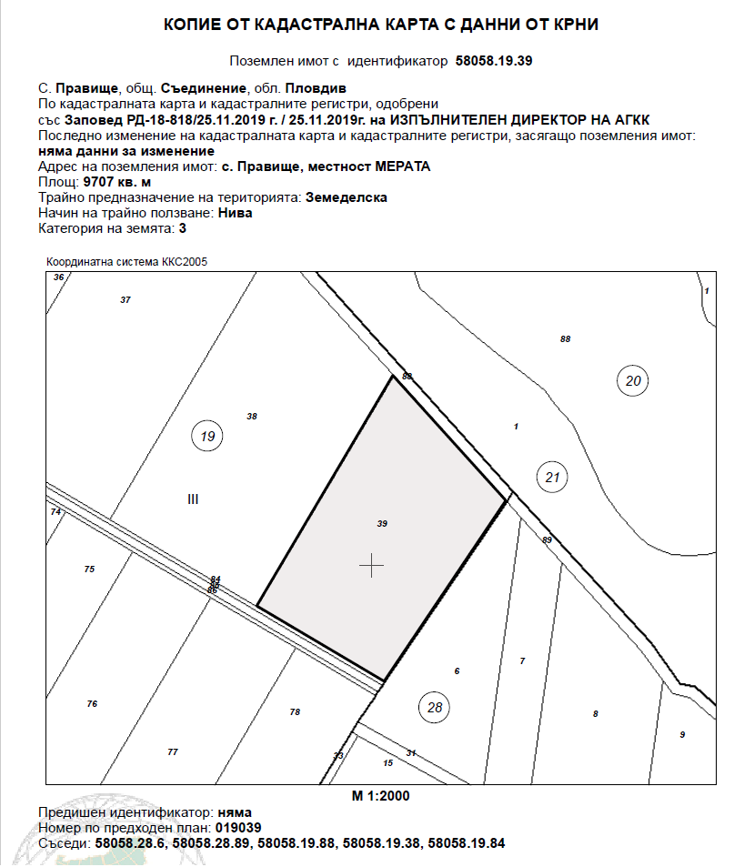 Земеделска земя Правище