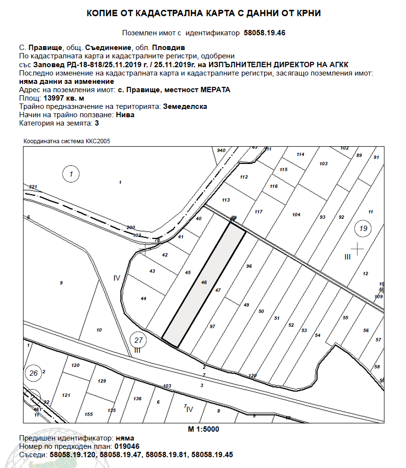 Земеделска земя Правище